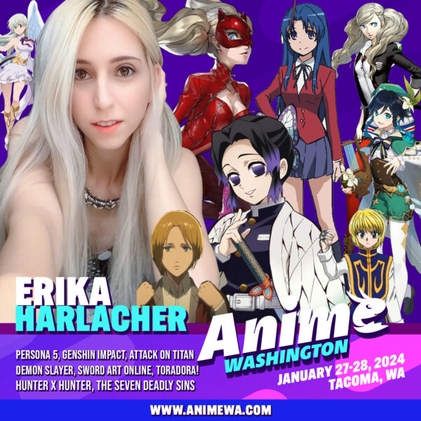 Erika Harlacher Anime Washington